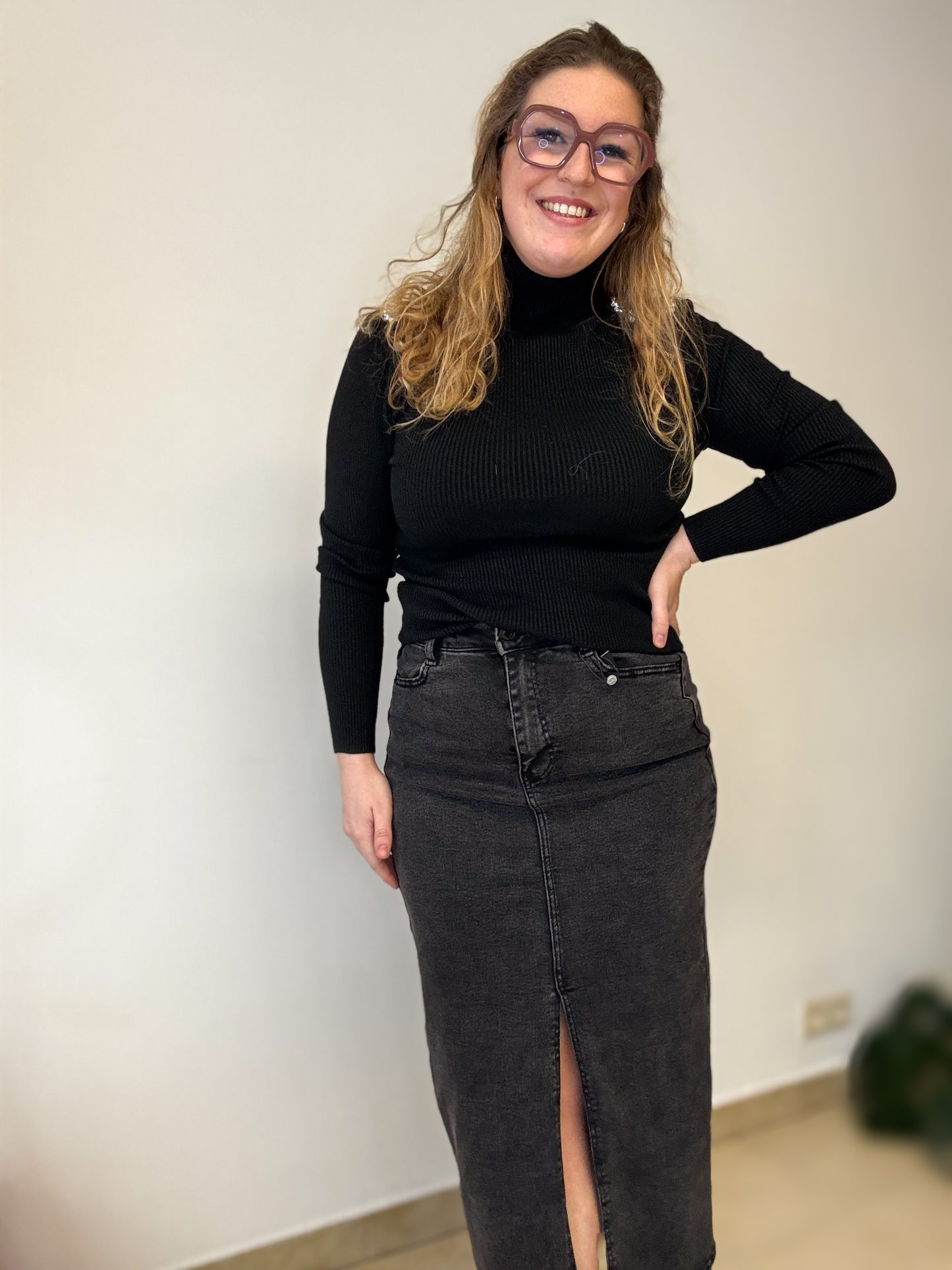 Amélie stretch rok | zwart