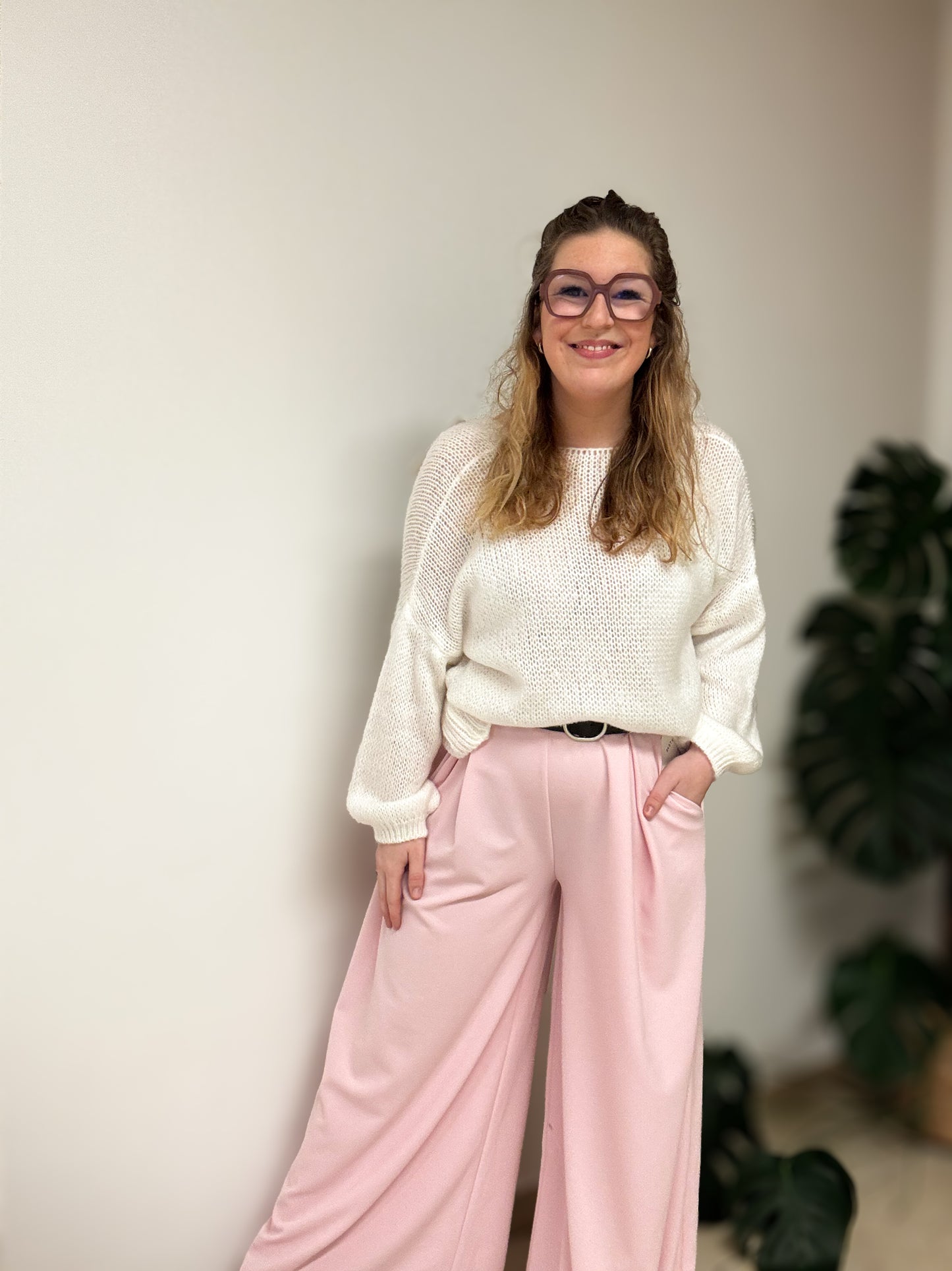 Feel Good Broek | Licht roze