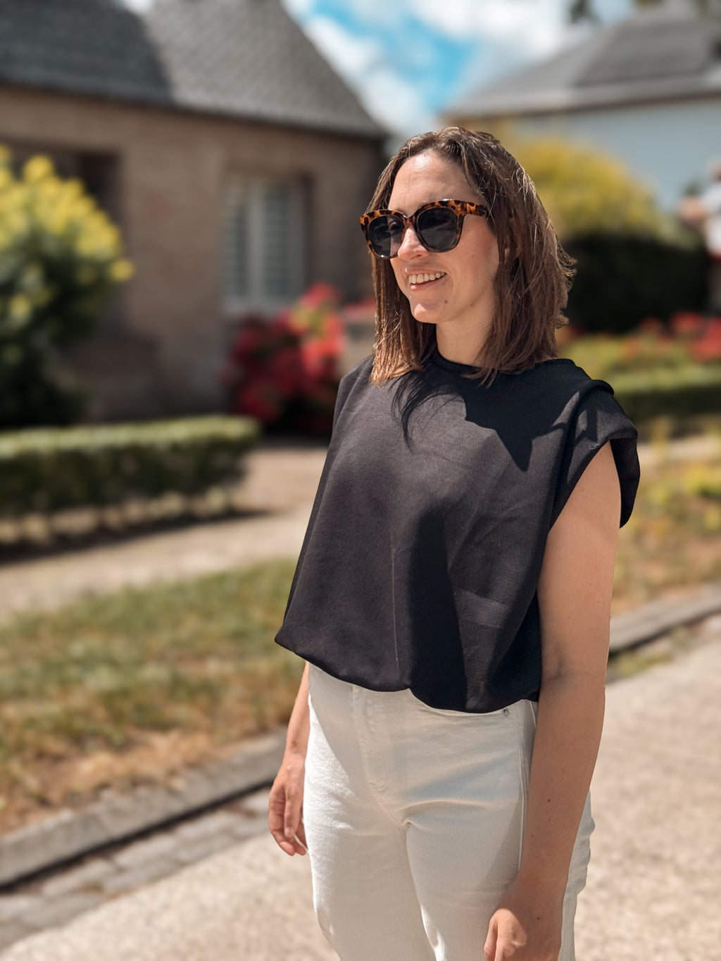 Sara top | zwart