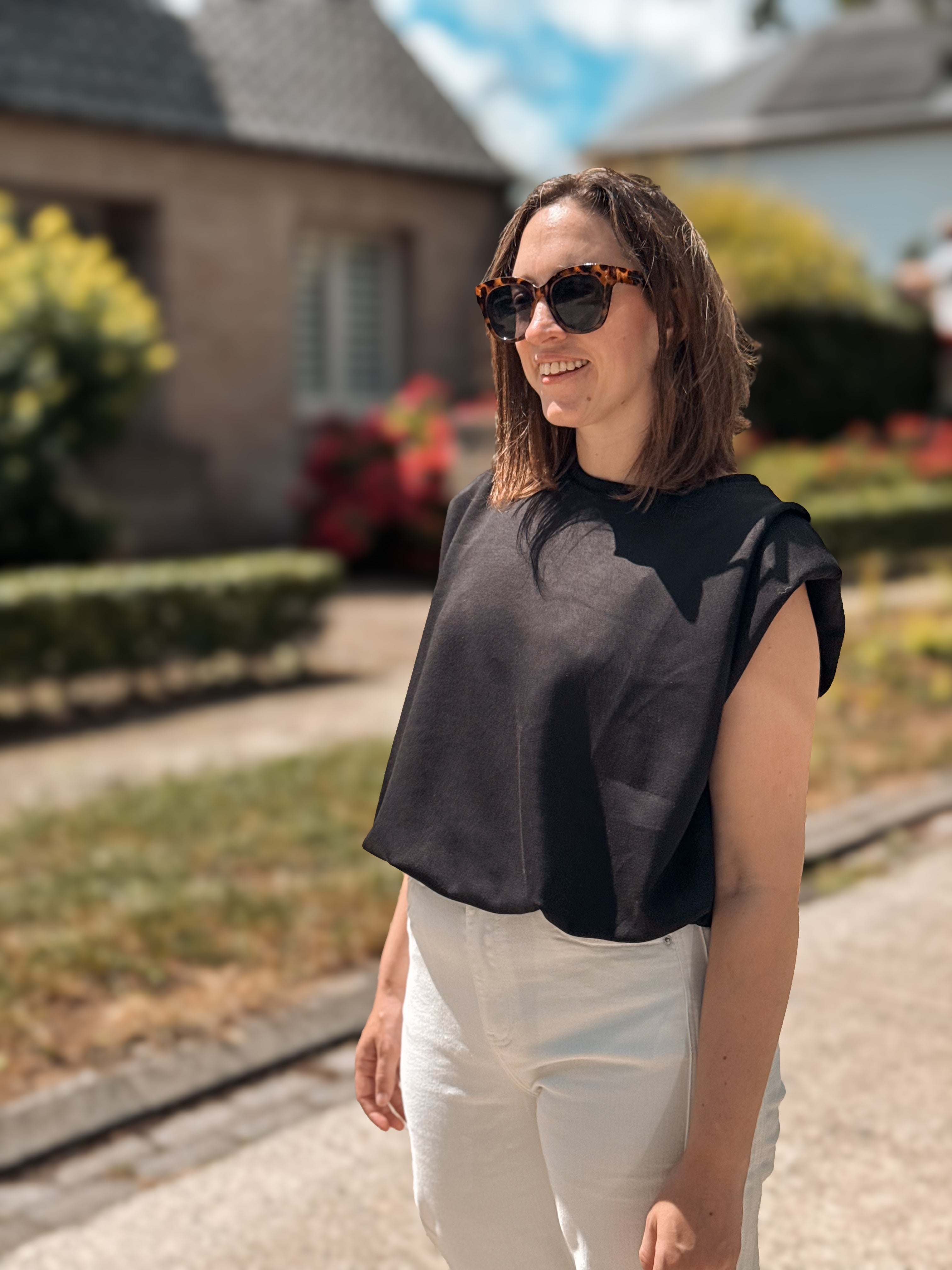 Sara top | zwart