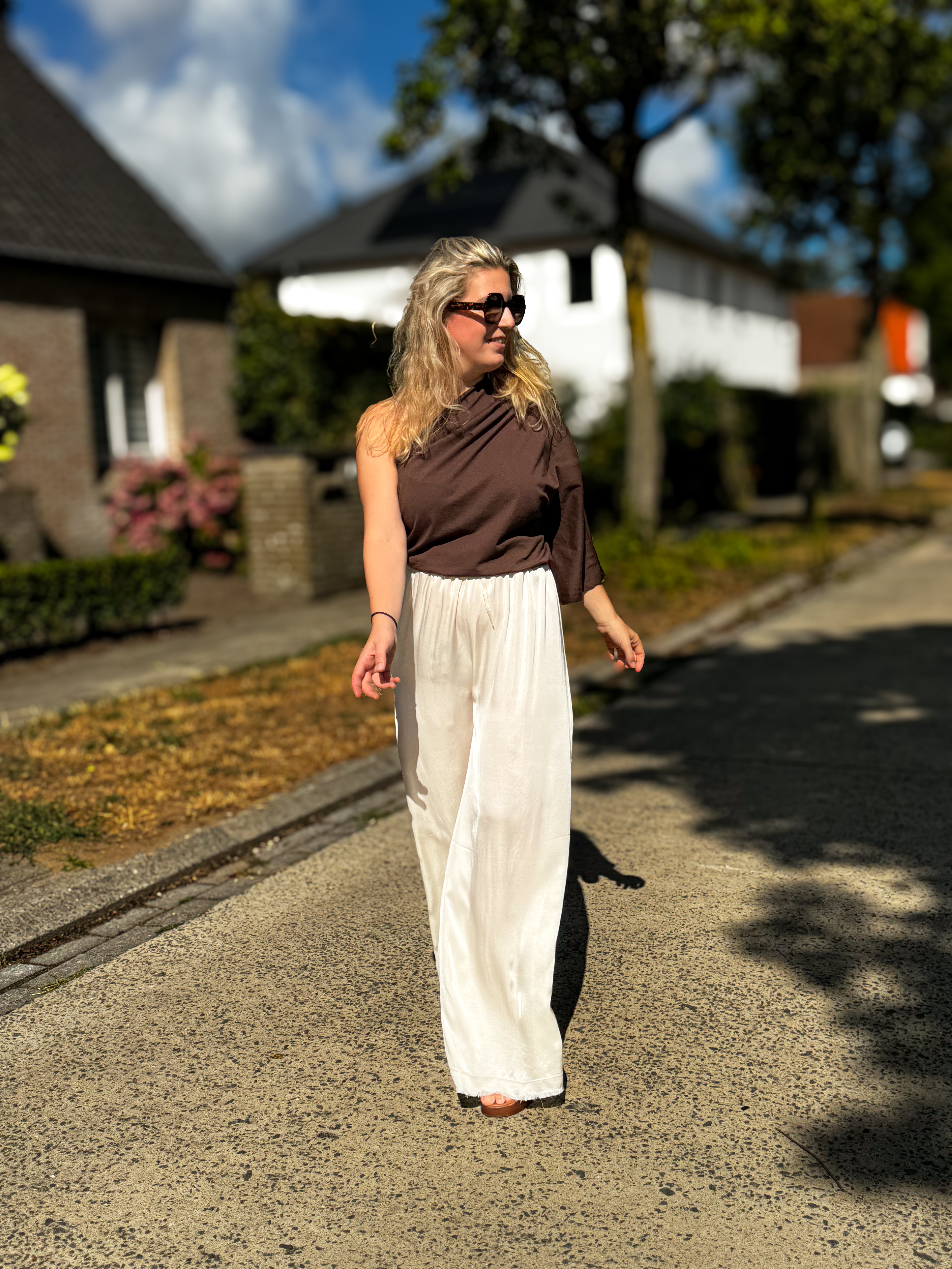 Anna top | chocolade