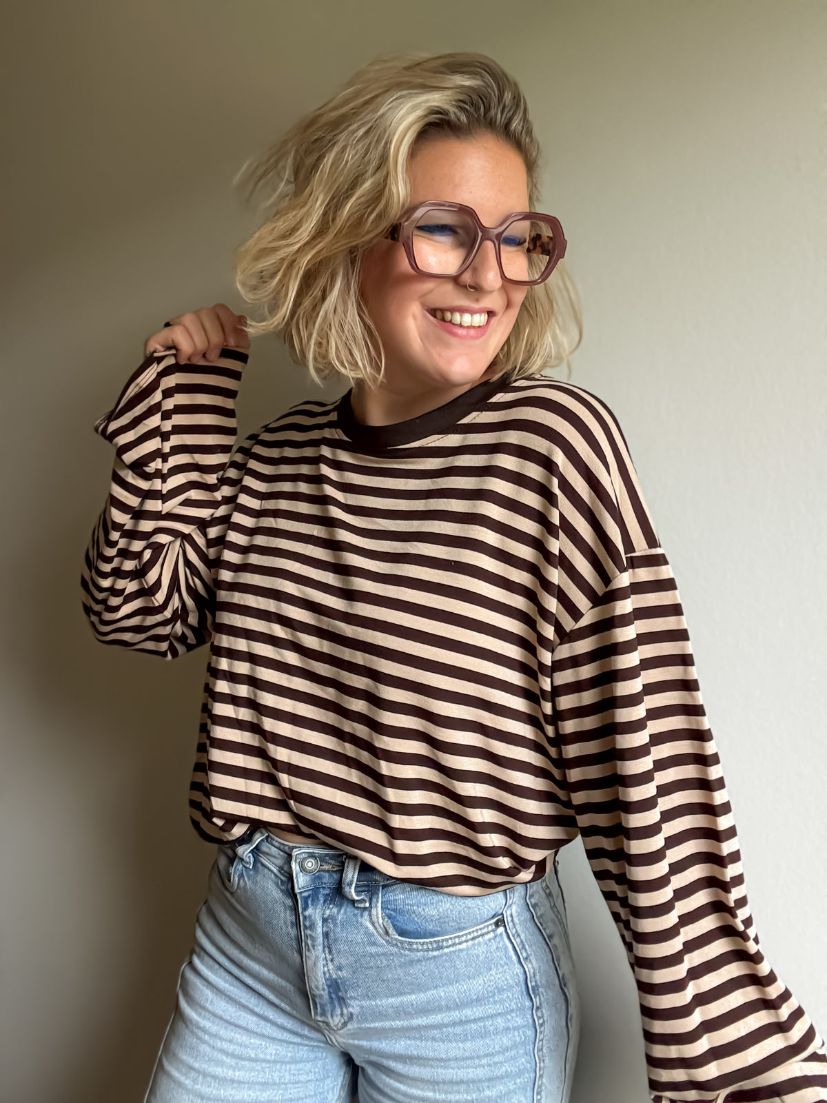 Lilly top | Choco - beige