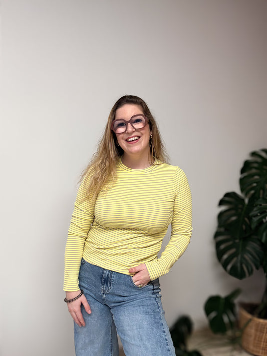 Leila shirt | Geel - Lila