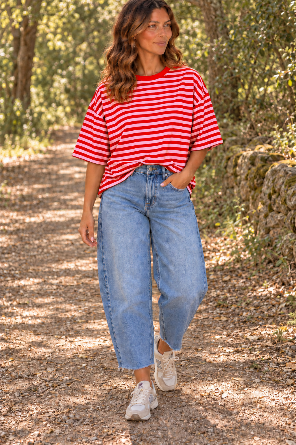 Livia top | Rood - roze