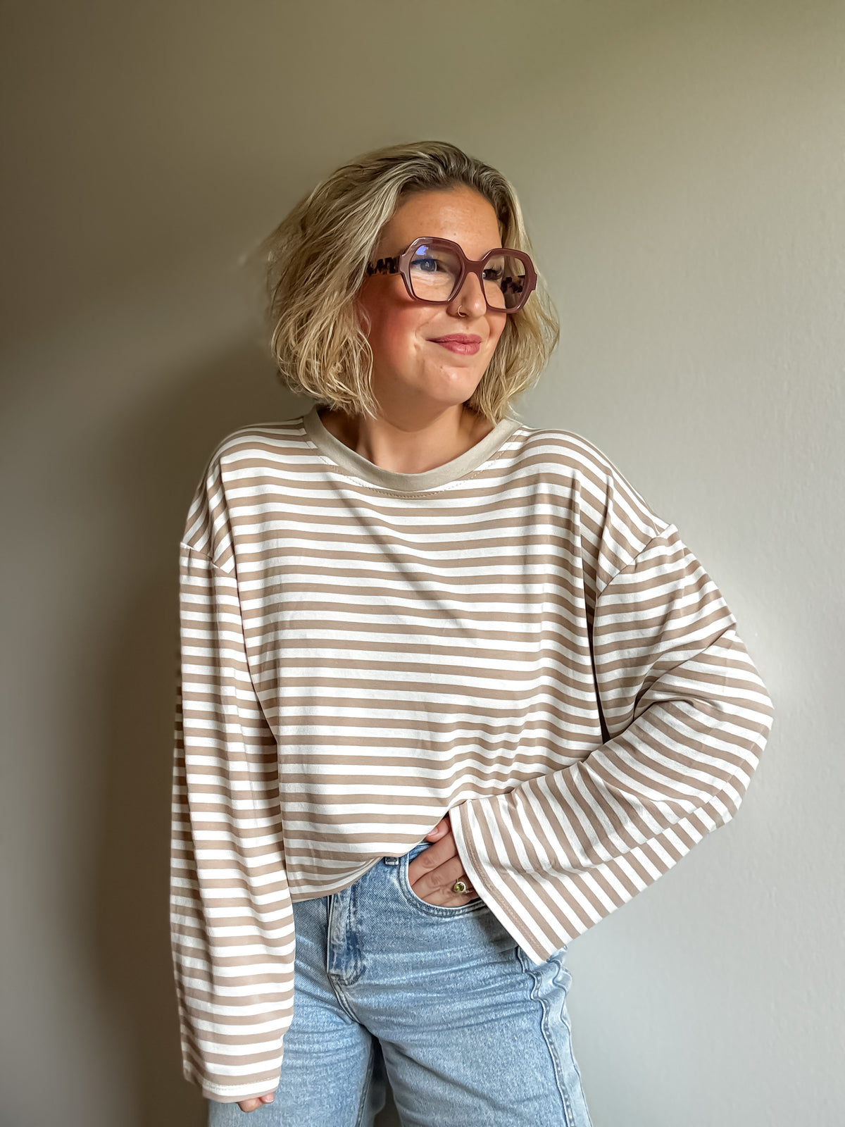 Lilly top | Beige - ecru