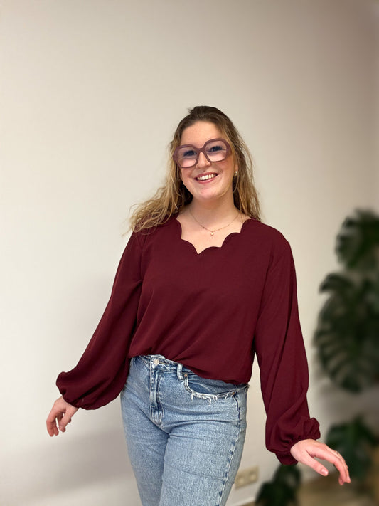 Bloom blouse | bordeaux
