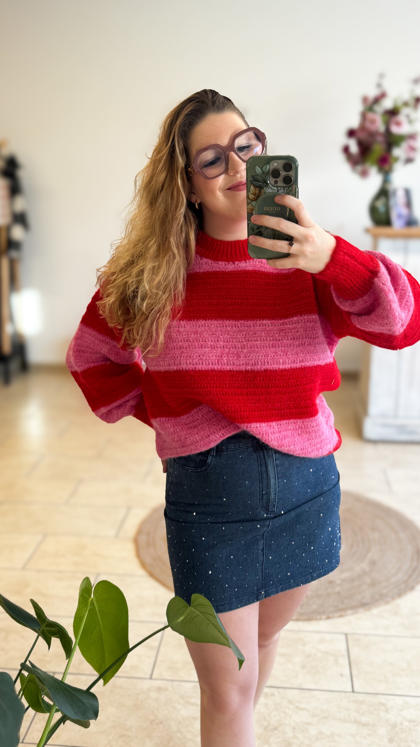 ✨Denim Rok met Subtiele Sparkle