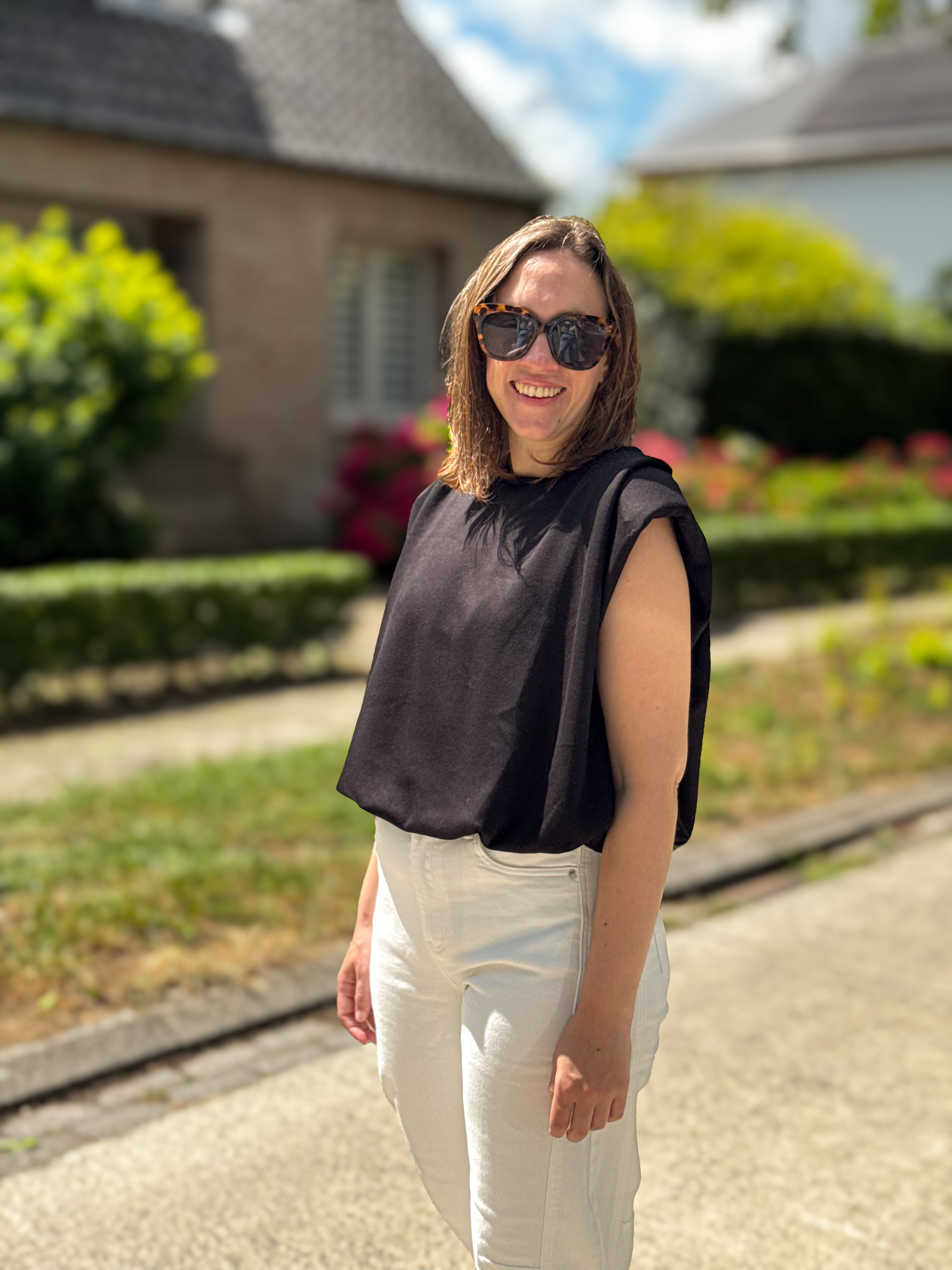 Sara top | zwart