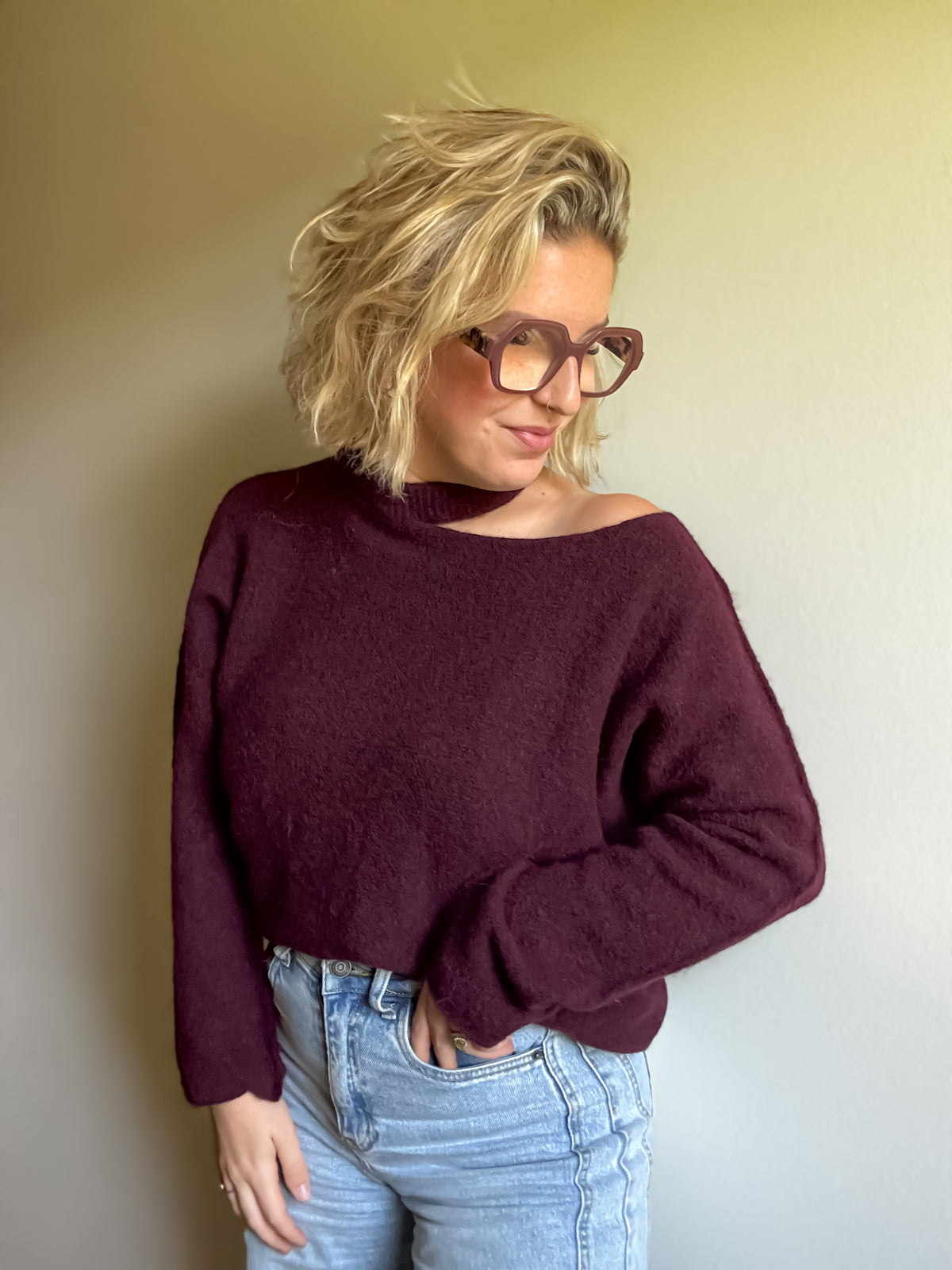 Alba knit | Burgundy