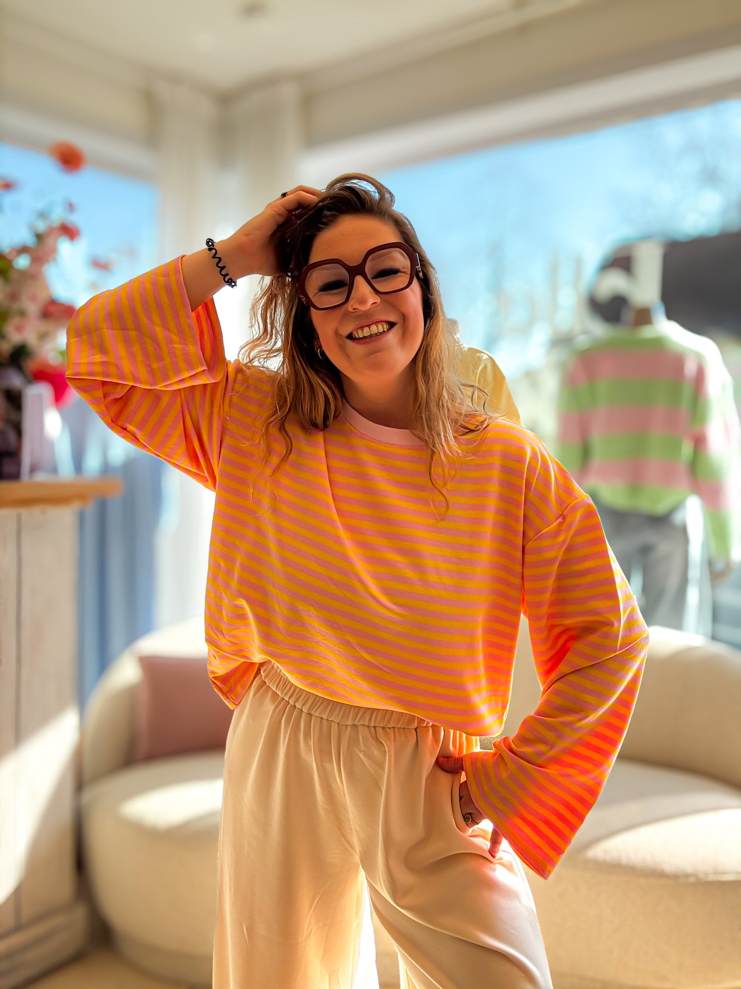Nicky top | geel