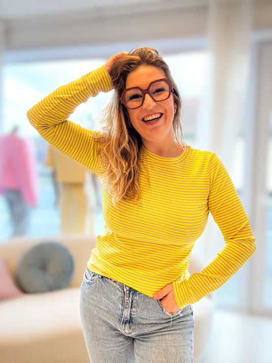 Leila shirt | Geel - Lila
