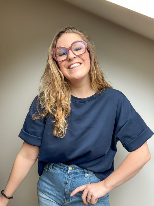 Jolijn top | marine blauw
