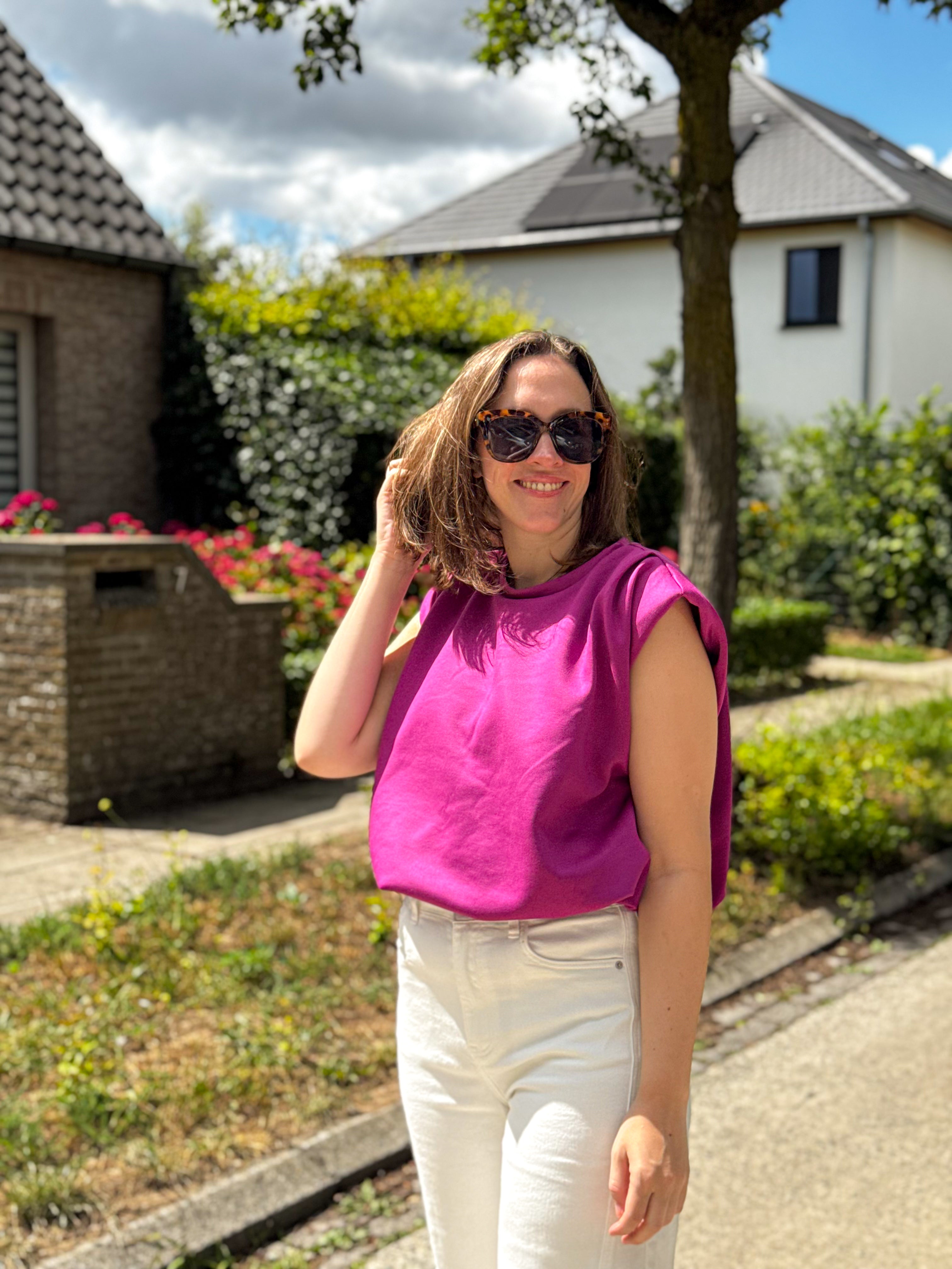 Sara top | fuchsia