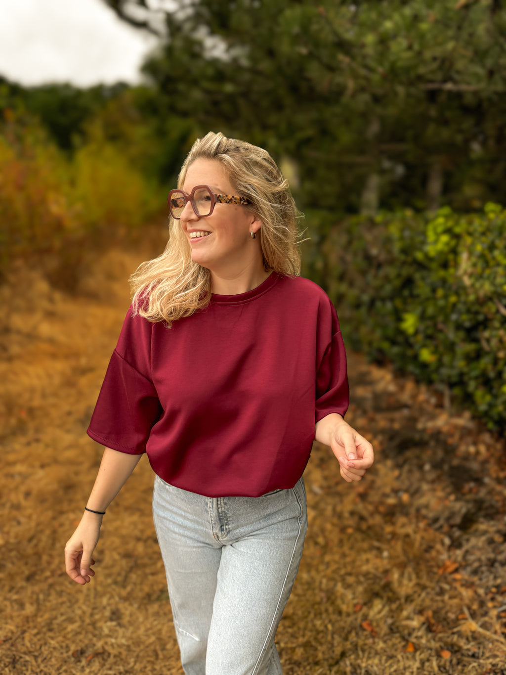 Marie top | bordeaux