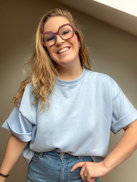 Jolijn top | licht blauw
