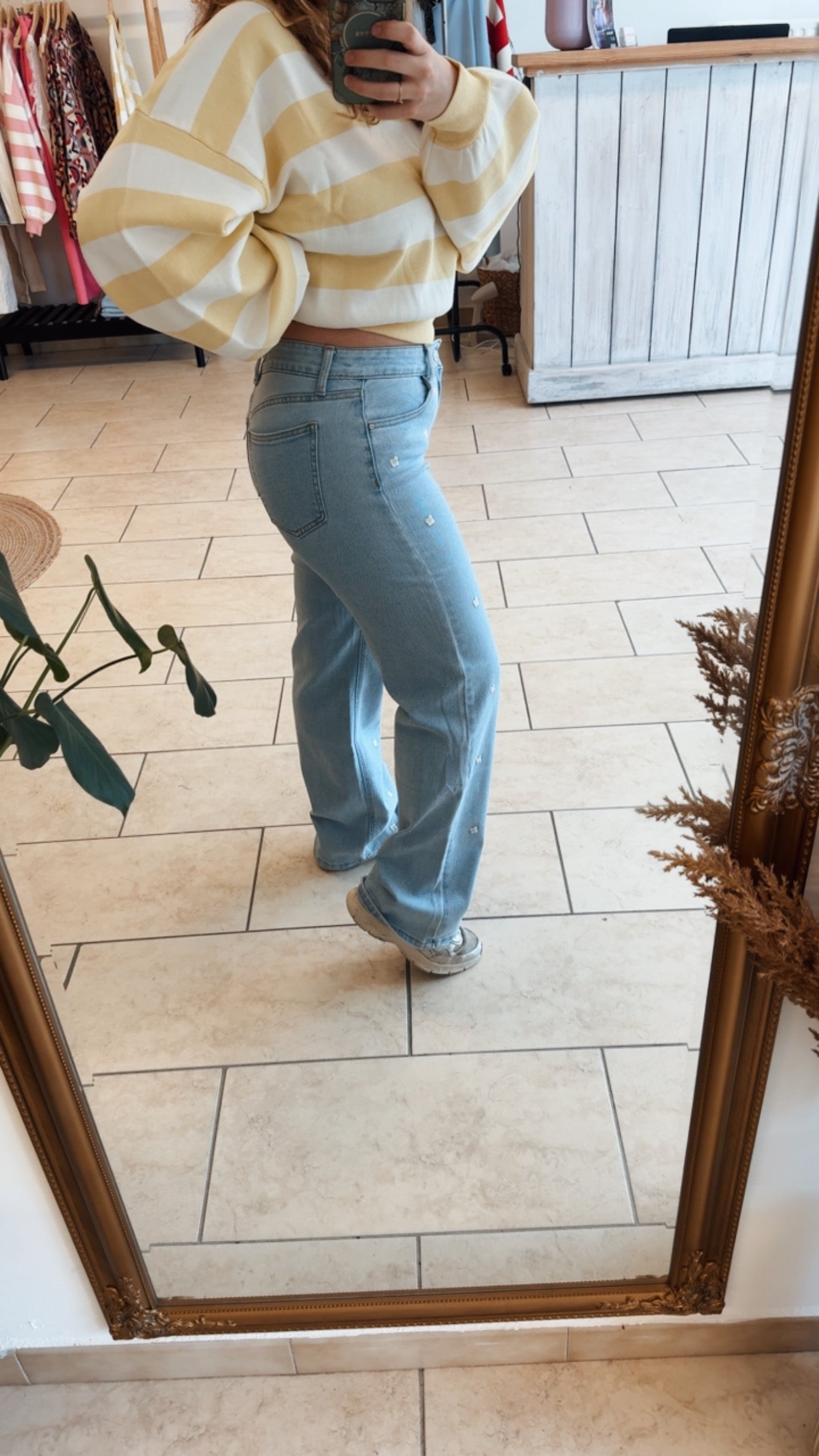 Jeans madeliefjes