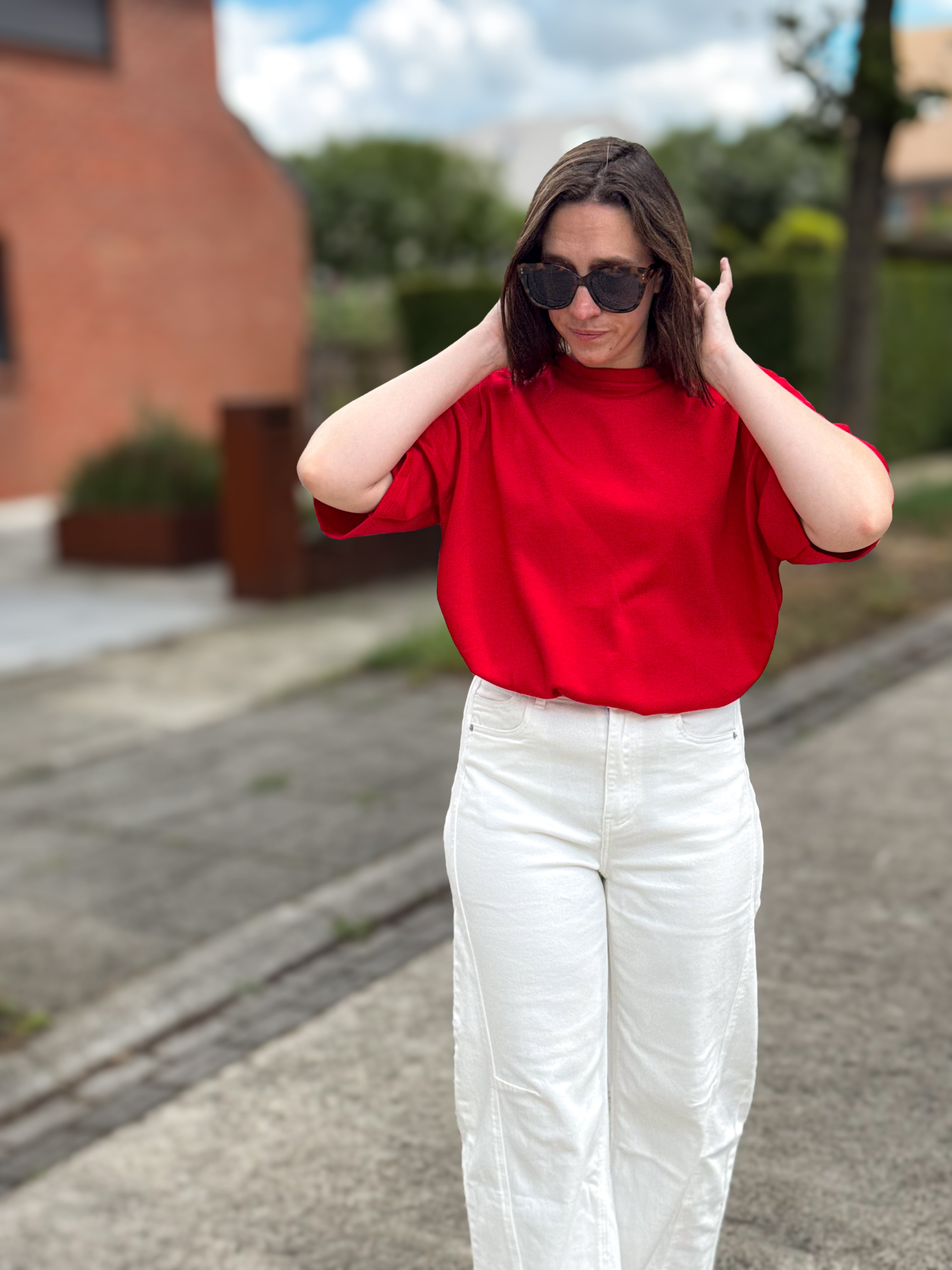 Marie top | rood