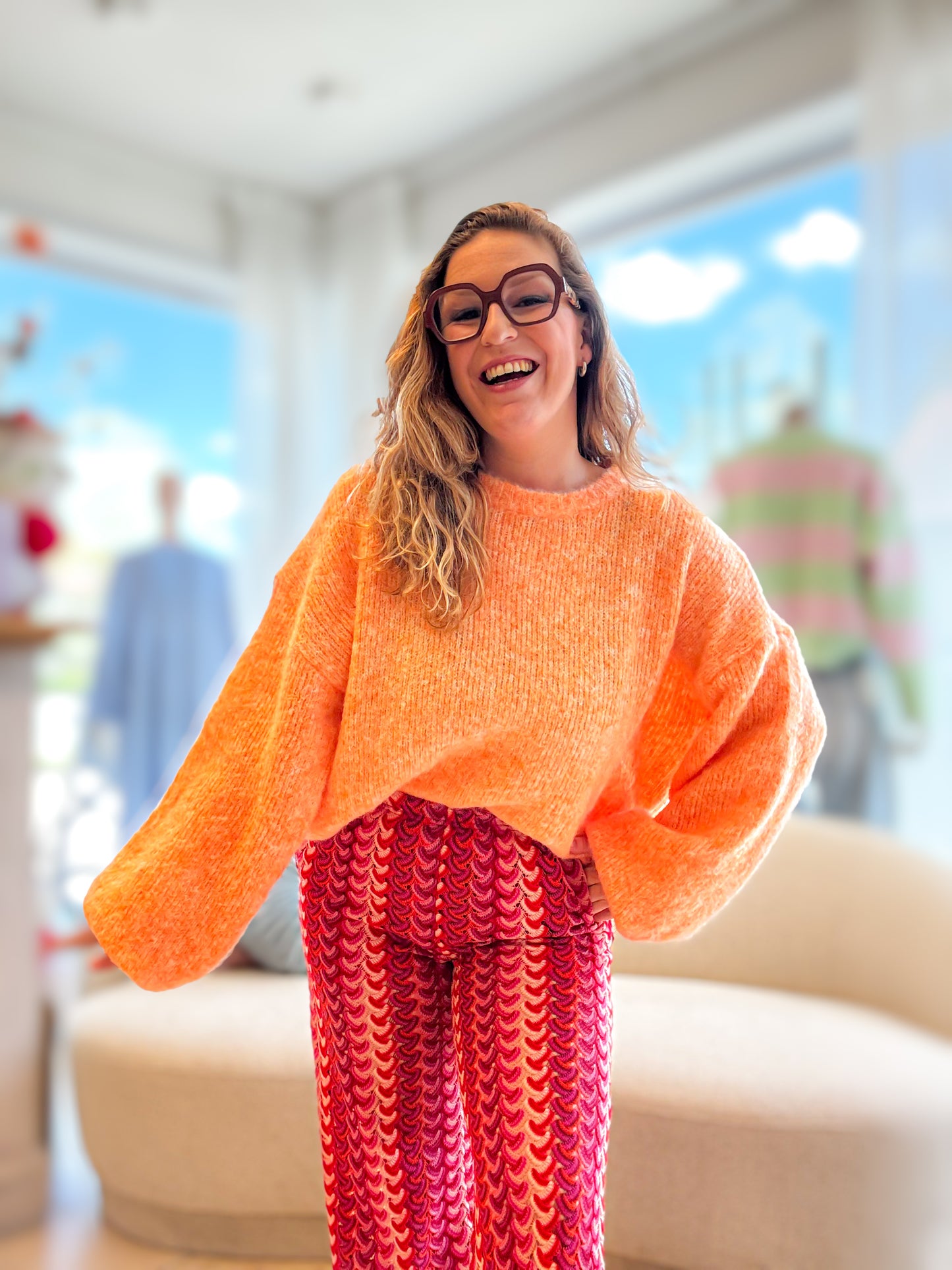 Claudia pull | oranje