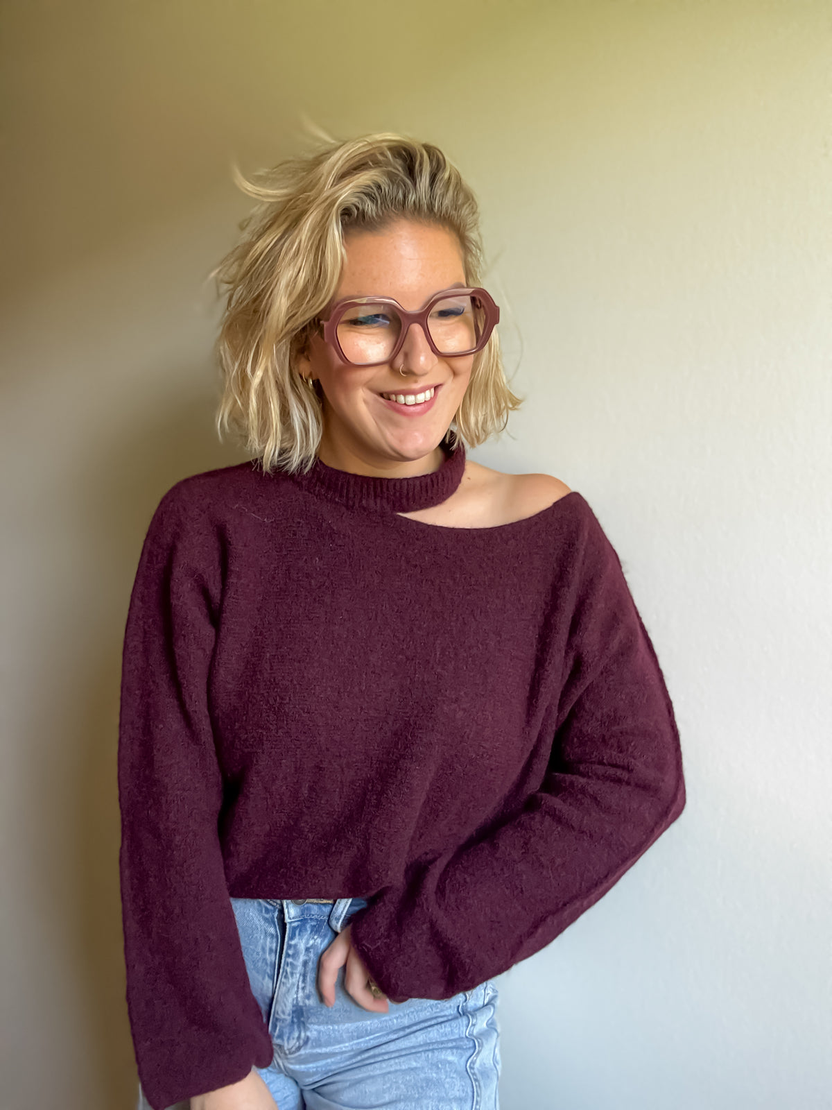Alba knit | Burgundy