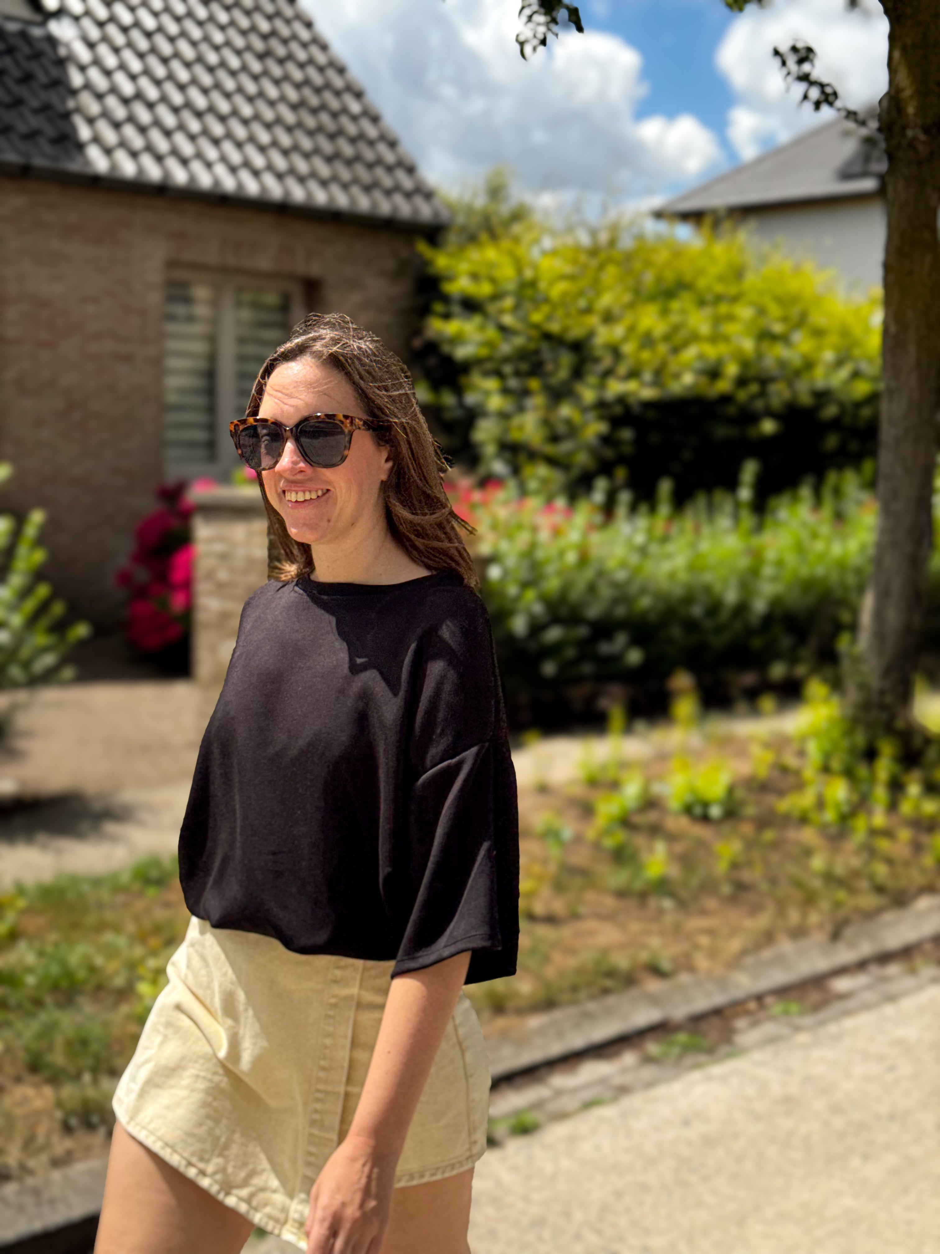 Marie top | zwart