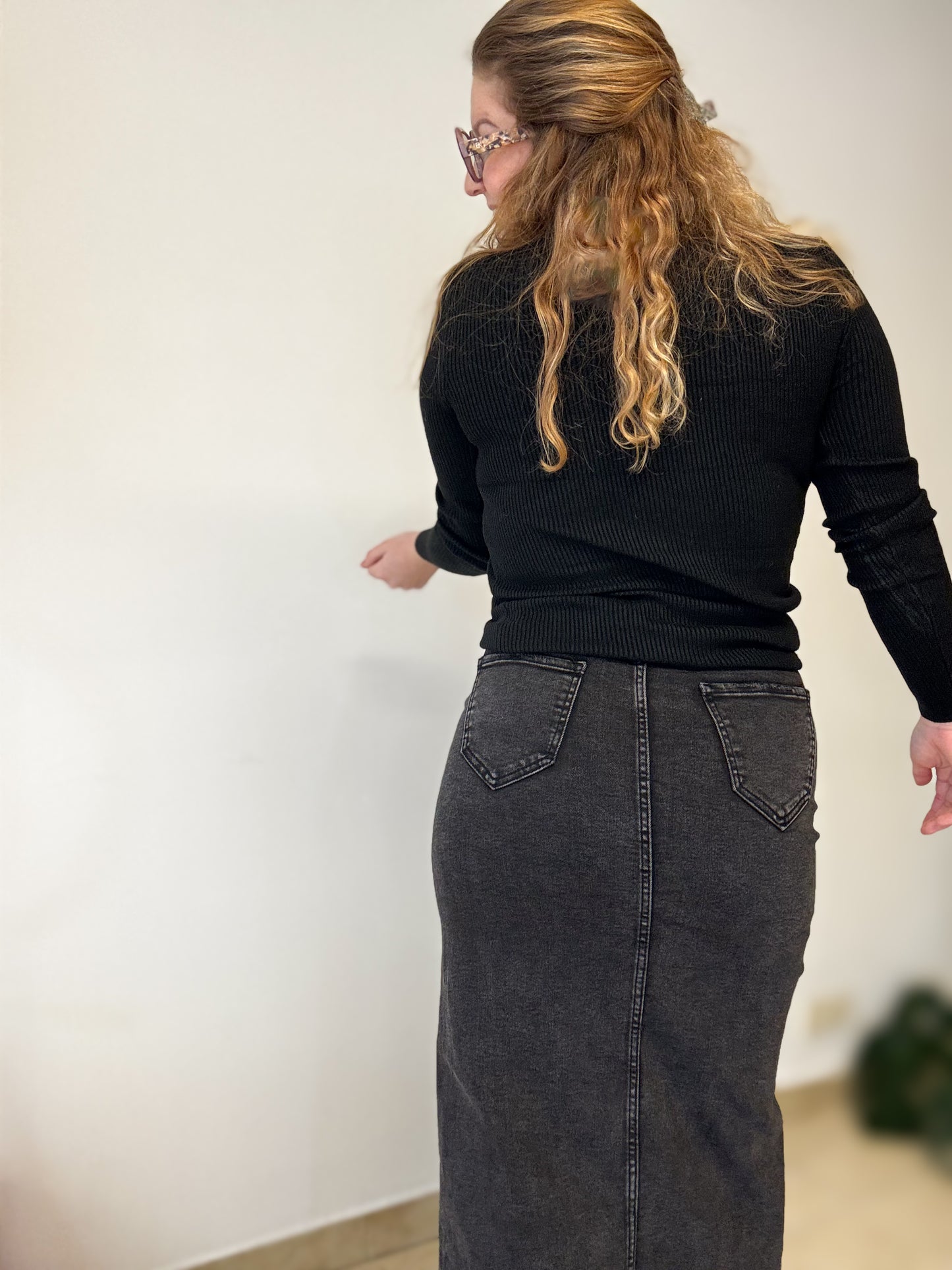 Amélie stretch rok | zwart