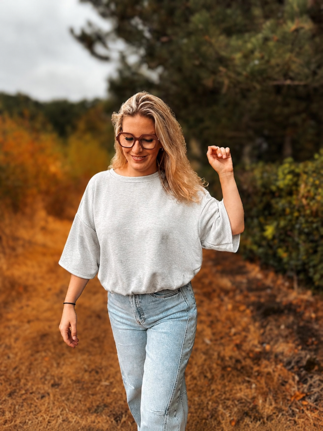 Marie top | grijs