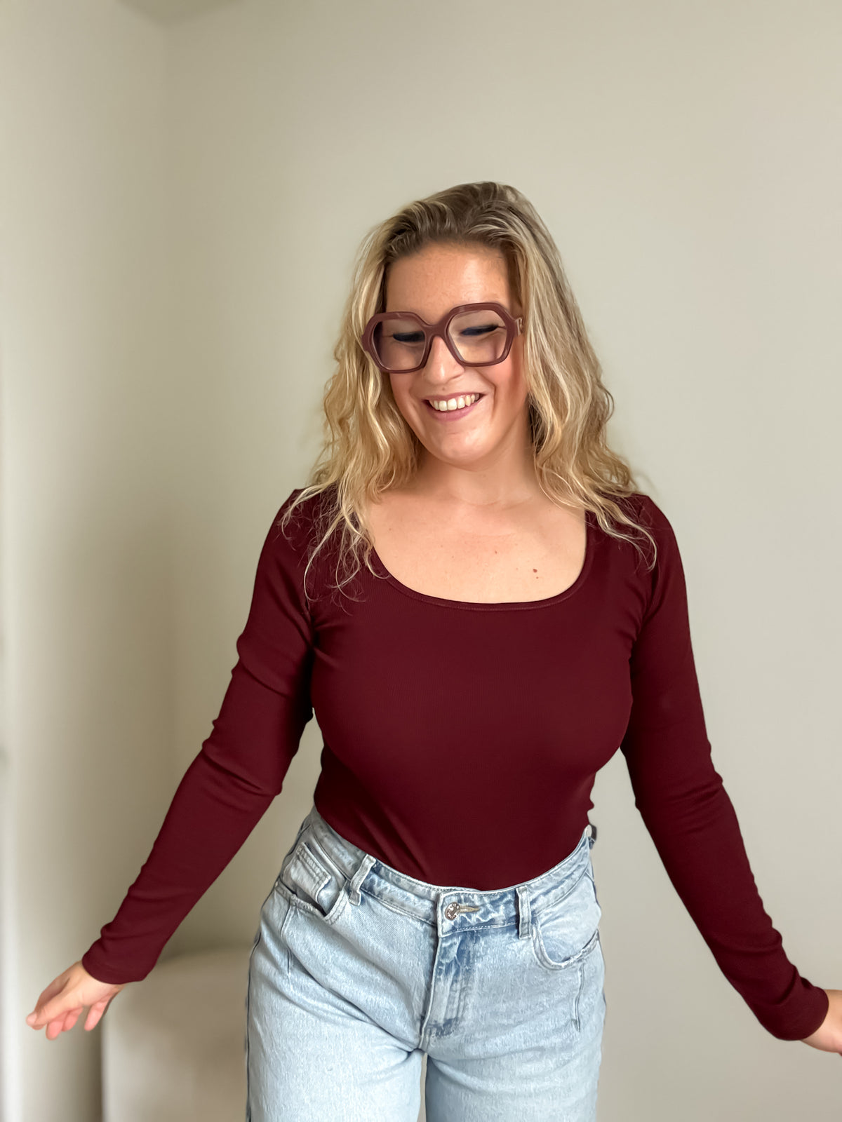 Jenna top | bordeaux