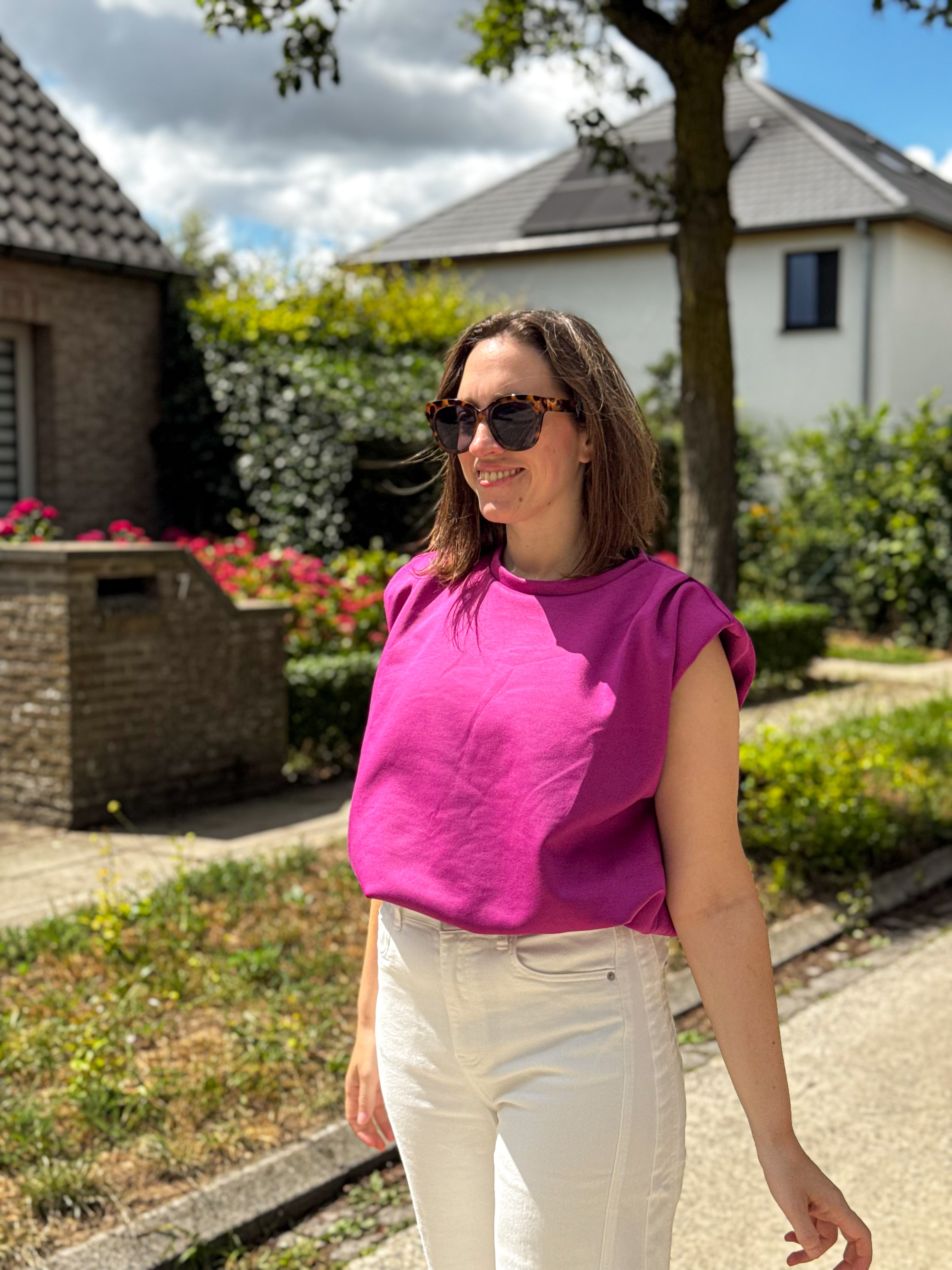 Sara top | fuchsia