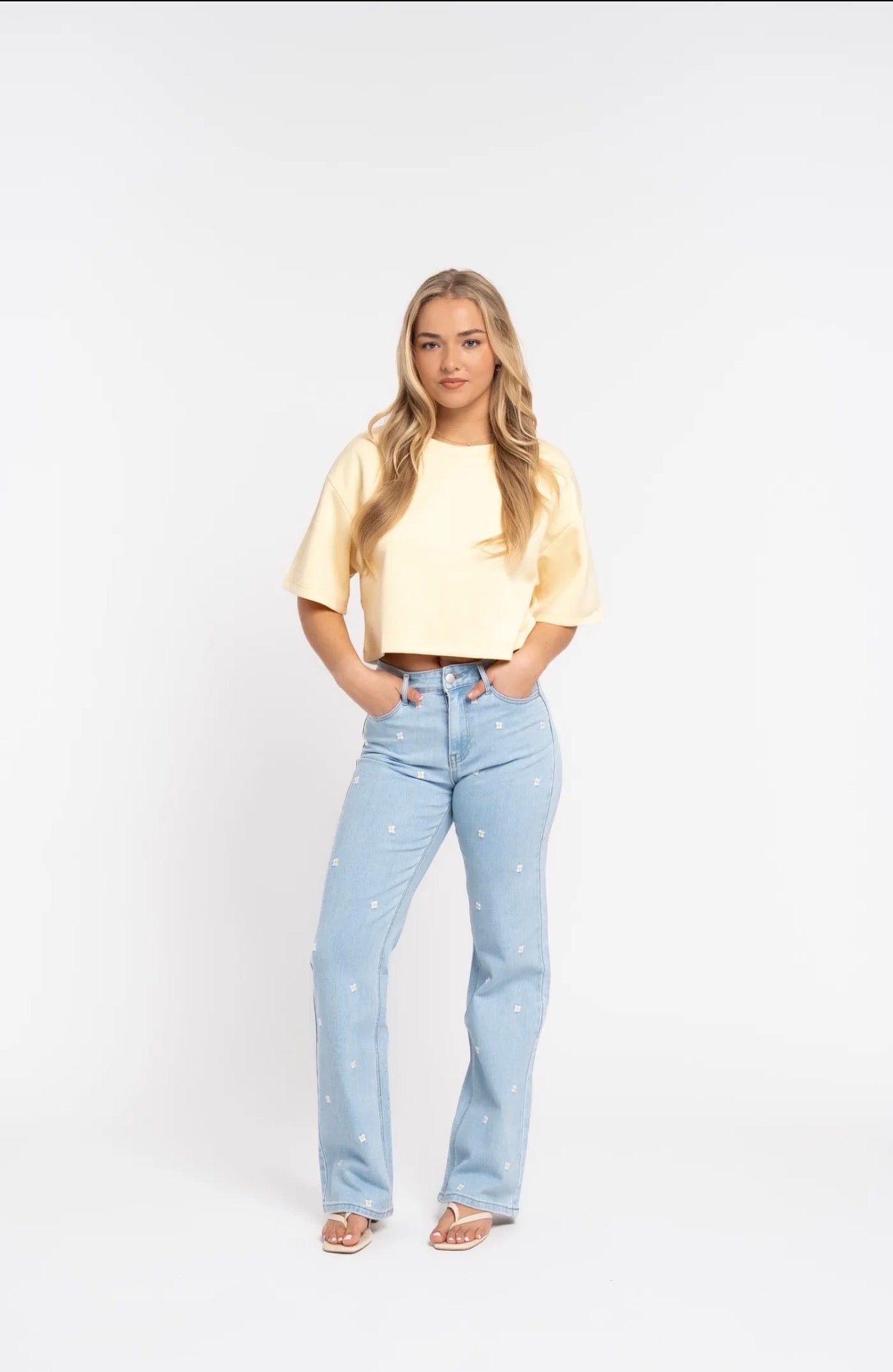 Jeans madeliefjes