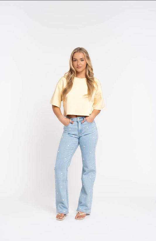 Jeans madeliefjes