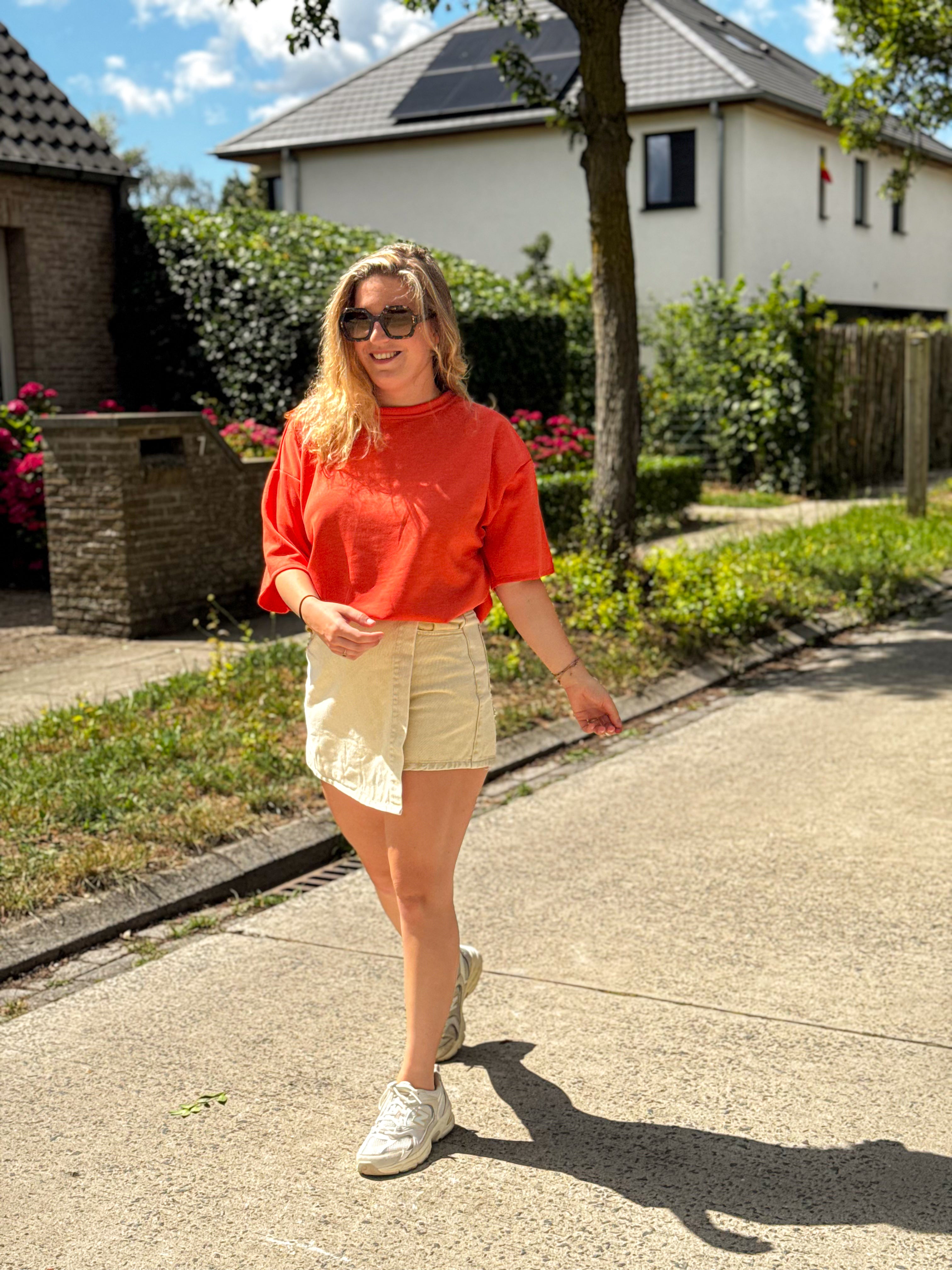 Marie top | oranje