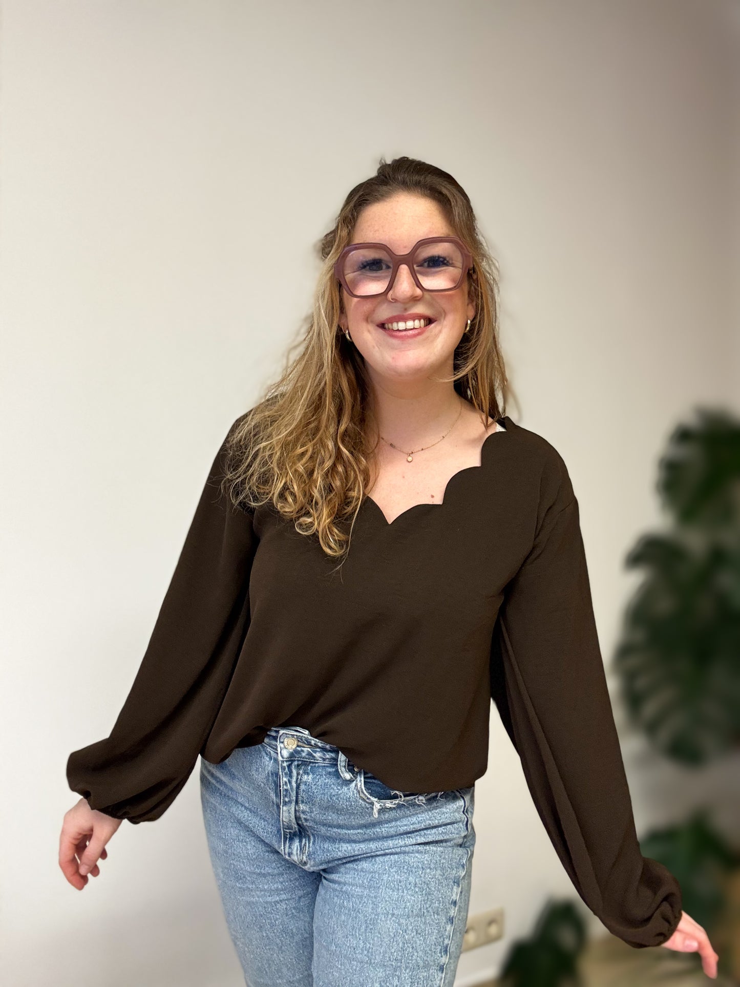 Bloom blouse | Chocolate
