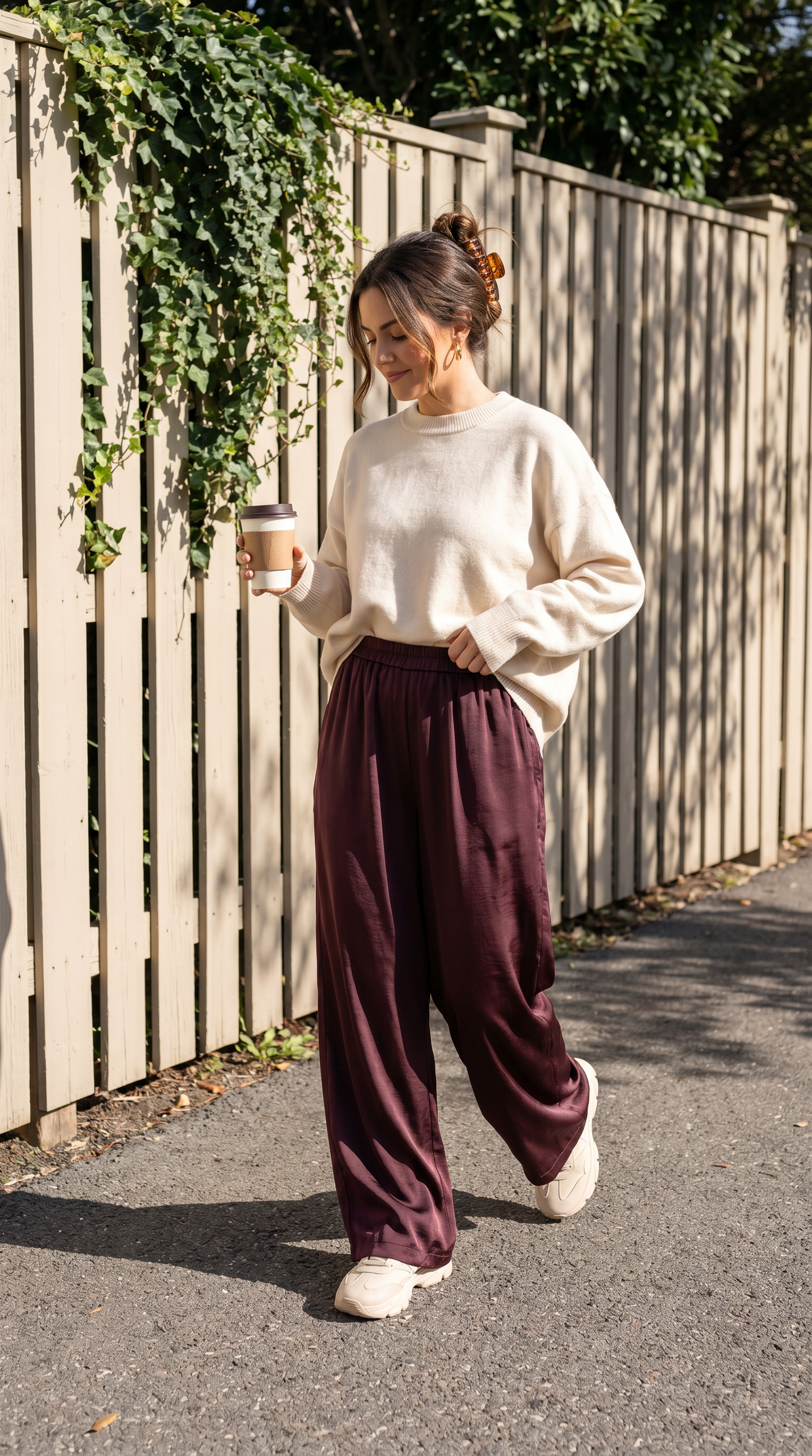 Féline pantalon | Burgundy