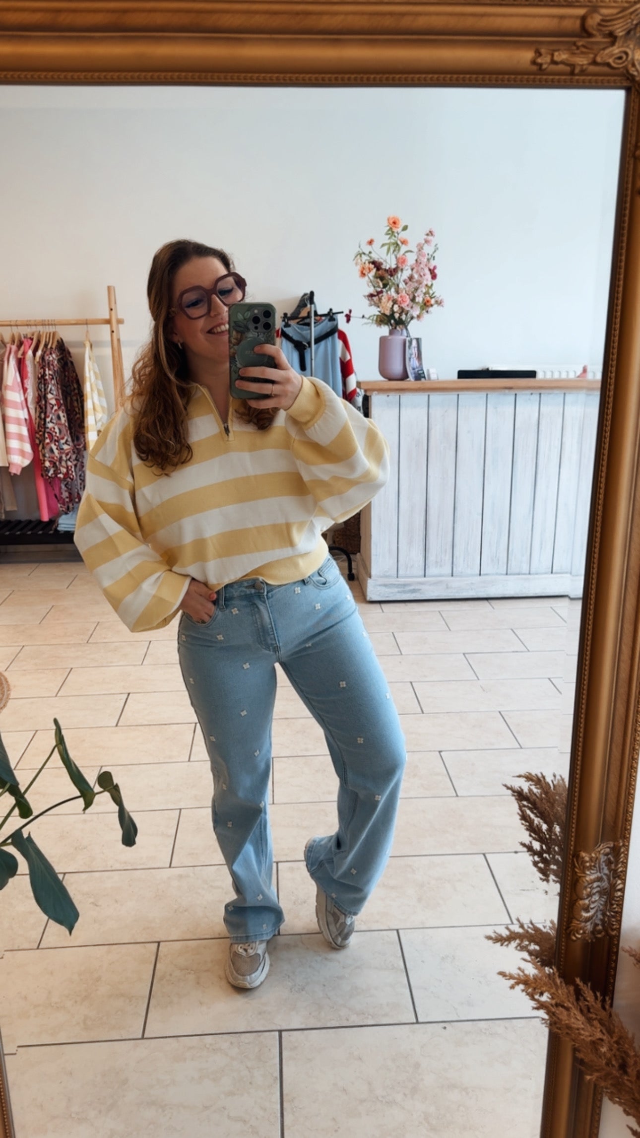 Jeans madeliefjes